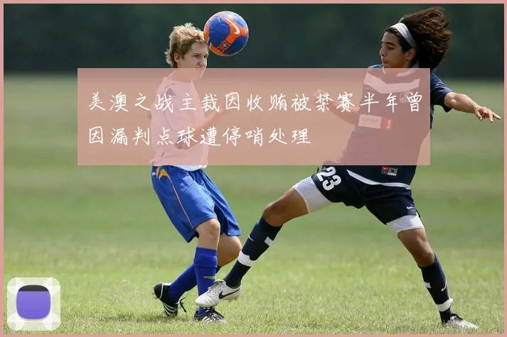 美澳之战主裁因收贿被禁赛半年曾因漏判点球遭停哨处理